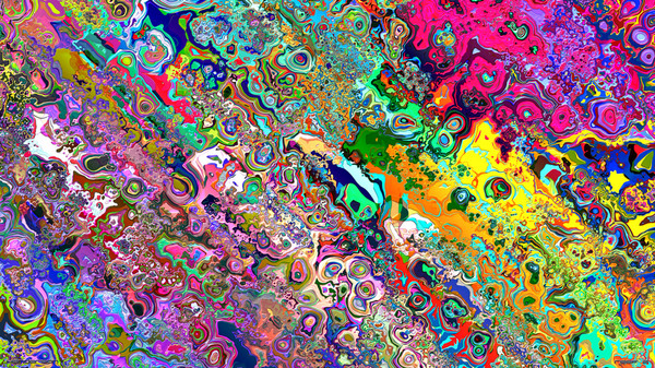 colorful trippy digital art